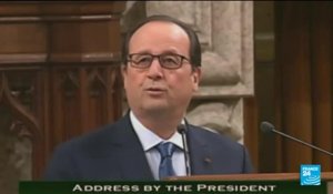 Hollande à Ottawa : "Pas de place pour le renoncement" face à l'EI