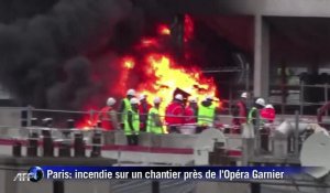 Incendie sur un chantier au coeur de Paris