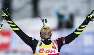 Biathlon: Martin Fourcade remporte le 20 kilomètres d'Östersund