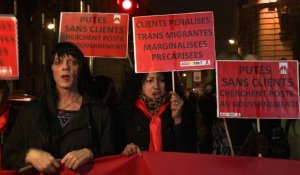 Manif de prostituées à Paris contre le texte voté à l'Assemblée