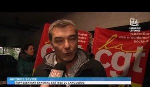 Manifestation des salariés de la MSA du Languedoc