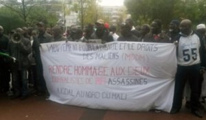 Les Maliens de France réunis devant RFI en hommage aux deux reporters assassinés