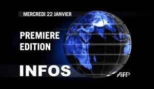 AFP - Le JT, 1ère édition du mercredi 22 janvier