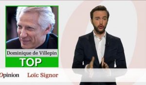 Le Top Flop : Dominique de Villepin pour la reconnaissance d'un Etat palestinien / Le mini Bygmalion du PS