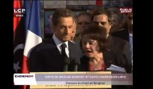 Sarkozy à Benghazi : discours et bain de foule