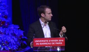 Emmanuel Macron devant l'Ordre des avocats de Paris