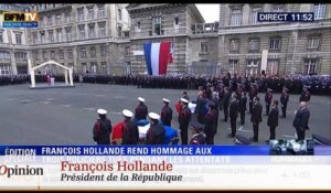 François Hollande, "les trois policiers sont morts pour que nous puissions vivre libres"
