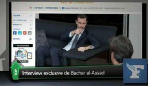 Top Média : l'interview exclusive de Bachar el-Assad dans le Figaro