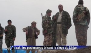 Irak: les peshmergas brisent le siège du Sinjar