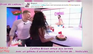 Public Zap : Cynthia Brown, émue aux larmes avec un gâteau d'anniversaire en forme de testicules