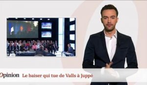Manuel Valls / Alain Juppé : le baiser qui tue
