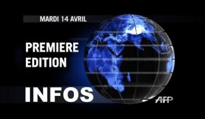 AFP - Le JT, 1ère édition du mardi 14 avril. Durée: 01:57