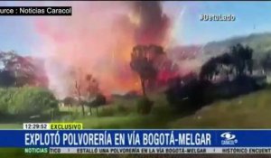 La vidéo d'une usine de feux d'artifice qui explose en Colombie