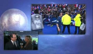 Football: François Hollande pense "à tous les Français qui sont heureux"