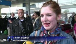 Les trois Femen libérées à Tunis arrivées en France