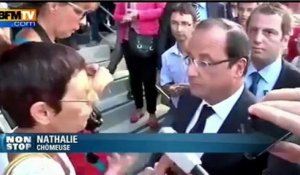 Une chômeuse à Hollande: "Qu'est ce qu'on fait, pour l'instant il n'y a rien de concret"