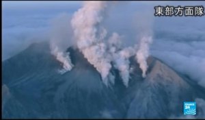 En images : paysage de désolation au Japon après l'éruption du volcan Ontake