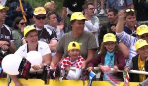 Tour de France: victoire du Français Riblon à l'Alpe d'Huez