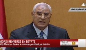 Adly Mansour prête serment comme président par intérim