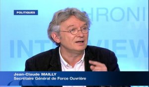 Jean-Claude Mailly, secrétaire général de Force ouvrière