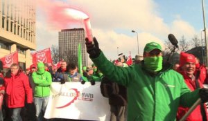 Plus de 10.000 manifestants à Bruxelles contre l'austérité