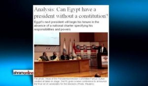 "L'Egypte peut-elle avoir un président sans avoir de Constitution ?"
