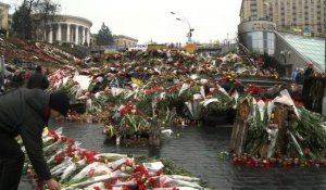 Place Maïdan à Kiev, des mausolées improvisés