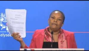 Christiane Taubira : "Je n'ai pas menti, je ne démissionne pas"