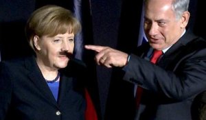 Angela Merkel et la moustache d'Hitler - ZAPPING ACTU DU 26/02/2014