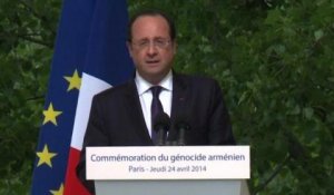 Génocide: Hollande devant des milliers d'Arméniens de France