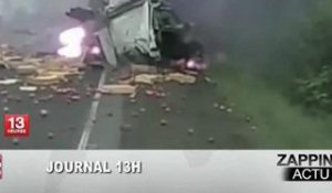 ZAPPING ACTU DU 03/07/2012 - Terrible accident de camion en Sibérie !