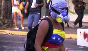 La place Altamira, zone clé des affrontements à Caracas