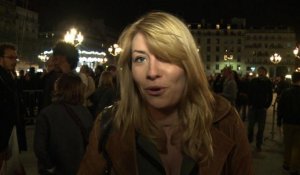 Paris: les supporteurs d'Anne Hidalgo réunis devant la mairie