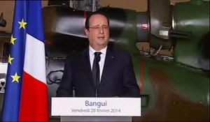 Pour François Hollande, il faut "éviter à tout prix la partition" de la Centrafrique