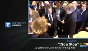 Zapping TV - Sarkozy : «Carla, un Big Mac, ça lui fait plaisir» !