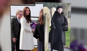 La Duchesse de Cambridge visite le plateau de Downton Abbey