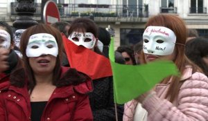 Manifestation à Paris contre la pénalisation de la prostitution