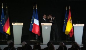Crash A320: Hollande, Merkel et Rajoy réunis