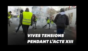 Pendant l'acte XIII des gilets jaunes, des violences éclatent à Paris