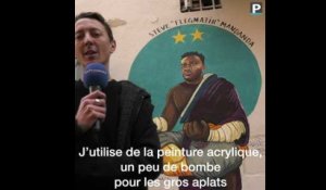 OM : Steve "Flegmatik" Mandanda immortalisé sur un mur du Vieux-Port à Marseille