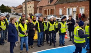 Nadège Lefebvre face aux gilets jaunes à Tricot