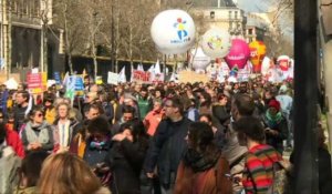 Journée d'action CGT/FO: début de la manifestation à Paris