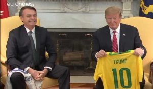 Trump et Bolsonaro affichent leur complicité à la Maison-Blanche