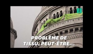 À À Montmartre, ces gilets jaunes ont eu du mal à déployer leur banderole