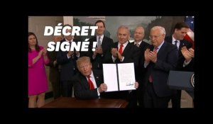 Trump signe le décret reconnaissant la souveraineté d&#39;Israël sur le Golan