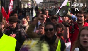 Grand débat à Angers: manifestations anti-Macron