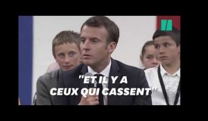 Macron donne sa vision des gilets jaunes aux enfants