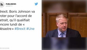 Brexit. Boris Johnson va voter pour l'accord de retrait, qu'il qualifiait encore lundi de « désastre »