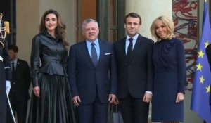 Macron reçoit le roi de Jordanie Abdallah II