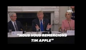 Trump appelle Tim Cook &quot;Tim Apple&quot; et c&#39;est à mourrir de rire